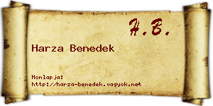 Harza Benedek névjegykártya